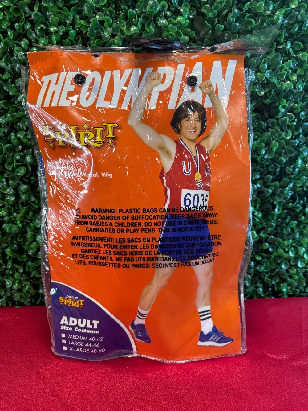 Olympian Spirit Adult Costume Large Bruce Jenner Cosplay Halloween Track Field